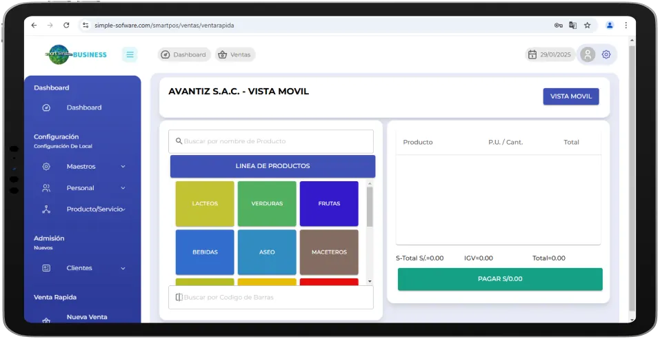Lista de pedidos tienda.